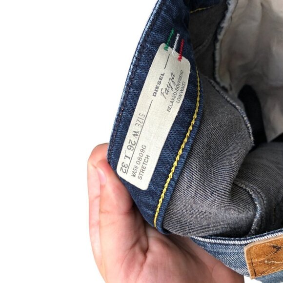Vintage Diesel Jeans Size 26 FANYA Blue - Picture 2 of 7